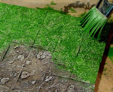finished and painted Ground base with grass 